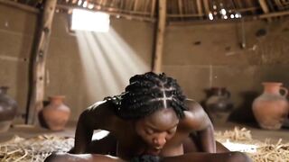 African older woman fucking with his neighbor from the village when his husband goes to work ( AI GENERATED )