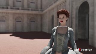 Royal Palace Mode: Kneel Before Elizabeth. Hawt baroness gets drilled in a luxurious room
