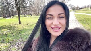 Public CumWalk Vlog - OnlyFans Model got Almost Caught Mulltiple Times While Screwing Random Dude in the Park - Movie 4