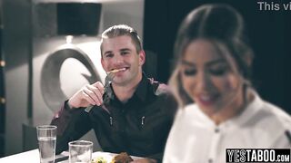 Horny big wang chap freezes time and fucks big bazookas Latina MILF in public