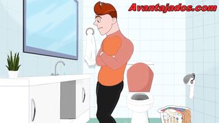 Gay Porn Cartoon: Well-Endowed Plumber