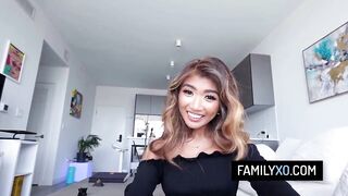 Broke stepdaughter fucks with stepdad to earn additional cash