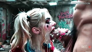 Naughty Harley Quinn Bathing in Cum (Realistic AI Generated)