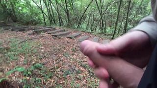 FOREST ADVENTURE pt1: Cock Flash out of control "I won't let go until you cum!"