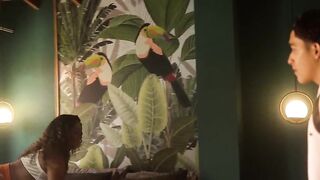 MILF housewife seduces me to screw her hard in advance of renting: ass bouncing and cum dripping from her mouth