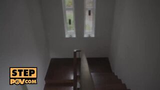 POV - Sexy Golden-haired Stepsister Alexa Flexy Drains Your Ramrod