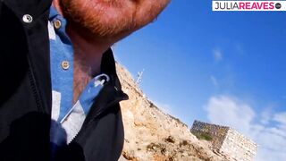 Blow job on the beach and anal at home