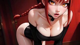 6on1 Triple Penetration Hard Anal Group-sex Makima from Chainsaw Guy Comics - AI Generation Anal