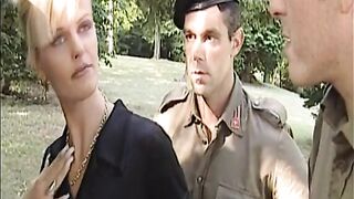 Blonde German MILF with Naturals Gets Anal in Outdoor FMM