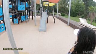 Stepfather & stepson pick up curvy Latina with huge butt & biggest titties at post corona virus spa