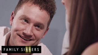 FAMILY SINNERS - Busty MILF Lexi Luna Gives Her Stepson A Much Needed Lesson In Cunt Licking