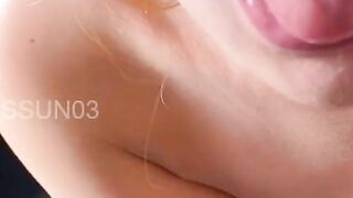 A thousand lashes on a firm booty: close-up of pussy and ass right in front of your face