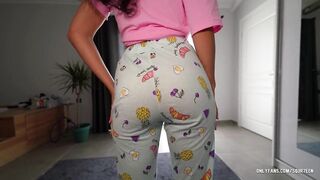 POV Stepmom caught me jerking off with her nudes