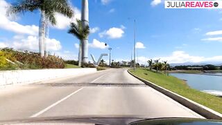 Horny milf sucks lovers massive weenie hard inside the car