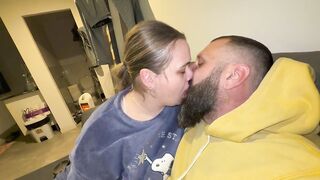 Busty older woman snacks on a rod and then rides on it, tasting the glass