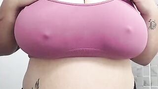 Massive natural titties drop and reveal - Heavy BBW tease