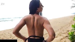 Sex with a stranger on a nudist beach: This chick in nature's garb on the shore and asked me to rub sunscreen on her back—I gave her a blowjob and banged her doggy position