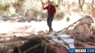 Thieving Twink Bound Then Fucked By Angry Lumberjack