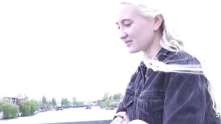 GERMAN SCOUT - Skinny golden-haired Teen Daruma Rai Pickup for Casting Bang in Berlin