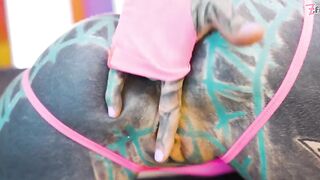 Thick DONG ANAL destroying wild slutty HIPPIE doxy