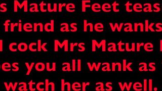 Mrs Aged Feet Teasing Her Friend