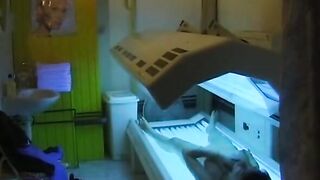 Solo Session with a German Babe Who Likes to Tan in a Sunbed