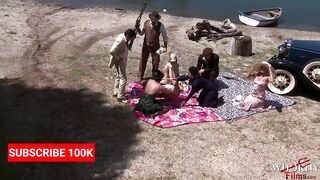 WHORNY FILMS Almost all astonishing Outdoor Porn Orgy Ever Sexy Gals Indulge In Big Group Fuck