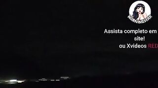 Married woman cheating on her husband at a beach kiosk; cuckold catches her and films everything.