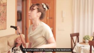 STEP-SIBLINGS film a FAKE ADULT MOVIE SCENE, but it doesn't go well