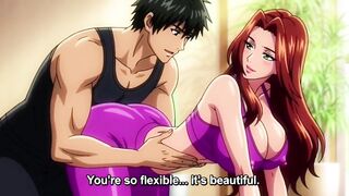 Yoga trainer seduce big melons milf end with creampie her vagina