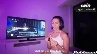 “Not inside!” - I visit my Neighbor after the Gym and we end up Banging