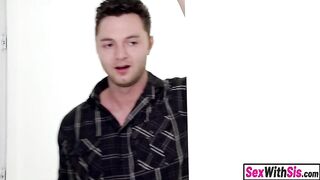 Mean teen step sister gets punished and pounded by her big wang step brother