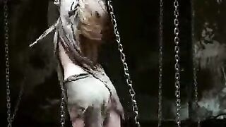 Shackles handcuffed pillory women slavery dungeons
