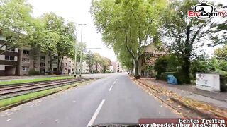 German Squirt Queen picked up at the train station by the user and banged without a screwing-rubber