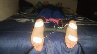 Foot Torture - Boy Feet Bound and Electrified