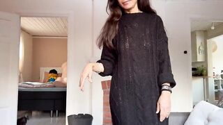 Sexy milf with awesome natural melons ride and takes the cum in her mouth after a rimjob