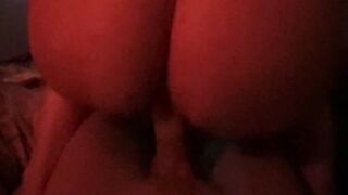 The neighbor likes to be screwed in the evening in advance of bed while listening to the rain.