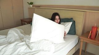 Woke Up Wet and Called Him – Pillow Humping Turns Sextoy Fuck