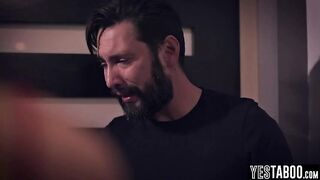 Pervert aged husband hires and rails a petite Italian playgirl in front of his paralysed GF