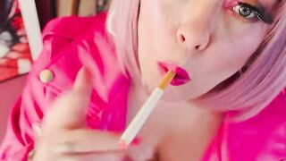 Your Chick, Tina Snua, Looking cute And Smokin' A Cigarette For YOU - OMI OME Snap Inhles Smoke Rings