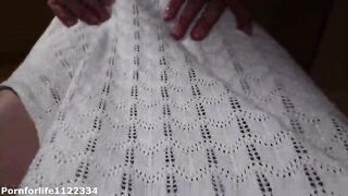 Neighbors meeting during the time that husband was at work ended up by fucking in his house with cum load on his wife's ass