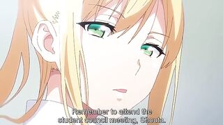 Manga stepsister with anal beads gets banged by brother in class