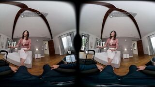 VRB Trans Sexually excited TS Transsexual Hotel Receptionist Korra Del Rio Sucks & Screws in Sexy Lingerie VR Porn