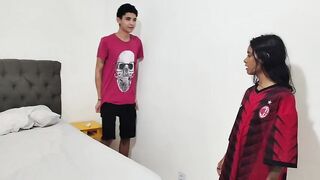 Half-siblings practicing sex in a room hidden from mamma.