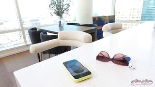 Alina Gal brings BBC Troy Francisco to her house. (Alina Beauty brought the dark-skinned stud-horse Troy to her house to have sex with her.)