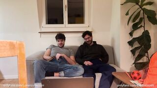 Straight friend helps homosexual bro jerking of