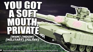 Suck Your Commanding Officers Shlong In An M1 Abram’s Tank [M4M] [MDOM] [MILITARY]