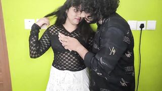 Mallu Hawt Kiss & Navel Play in Net Top Skirt