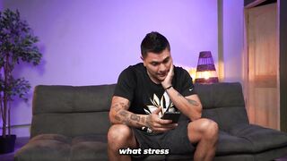 Brothers-in-law end up having sex at home when the husband isn't there!