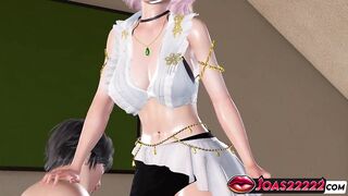 Elise - Hot Pink Hair Hentai Girl in Stockings G Spot Stimulation with Moans, Vibrator Masturbation Until Soaked, and Snatch Licking